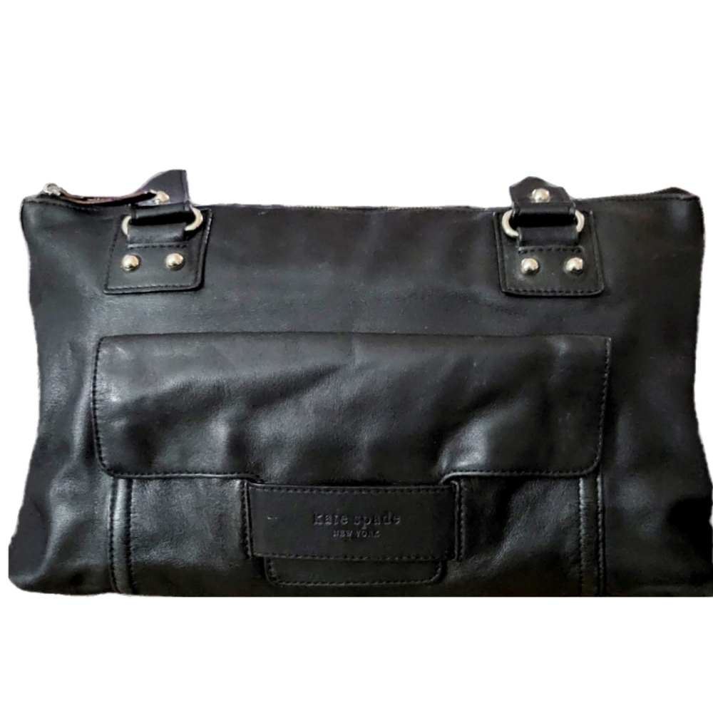 Kate Spade Black Leather Tote Bag - Picture 10 of 10